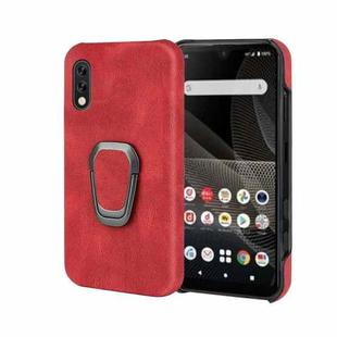 For Sony Xperia Ace II Ring Holder PU Phone Case(Red)