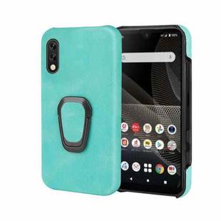 For Sony Xperia Ace II Ring Holder PU Phone Case(Mint Green)