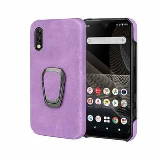 For Sony Xperia Ace II Ring Holder PU Phone Case(Purple)