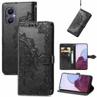 For OnePlus Nord N20 5G Mandala Flower Embossed Leather Case(Black)