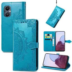 For OnePlus Nord N20 5G Mandala Flower Embossed Leather Case(Blue)