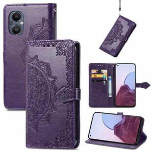 For OnePlus Nord N20 5G Mandala Flower Embossed Leather Case(Purple)