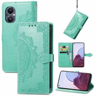 For OnePlus Nord N20 5G Mandala Flower Embossed Leather Case(Green)