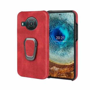 For Nokia X10 / X20 Ring Holder PU Phone Case(Red)