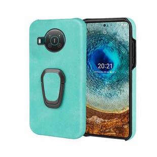 For Nokia X10 / X20 Ring Holder PU Phone Case(Mint Green)