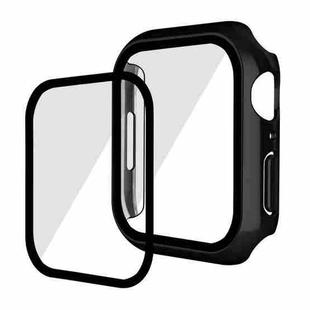 For Apple Watch Series 8 / 7 41mm ENKAY Hat-Prince 2 in 1 PC Frame + 9H Tempered Glass Case(Black)