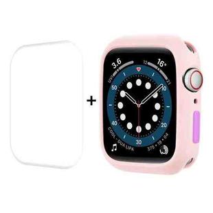 ENKAY  TPU Case  + Full Coverage PET Screen Protector For Apple Watch Series 8 / 7 45mm(Pink)