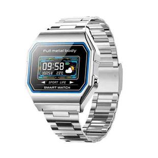 KW18  IP67 0.96 inch Steel Watchband Color Screen Smart Watch(Silver)