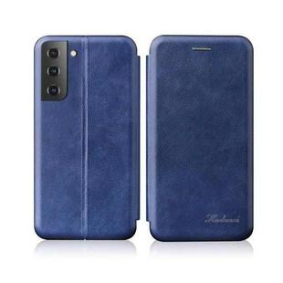 For Samsung Galaxy S22 5G  Retro Texture Magnetic Leather Case(Blue)
