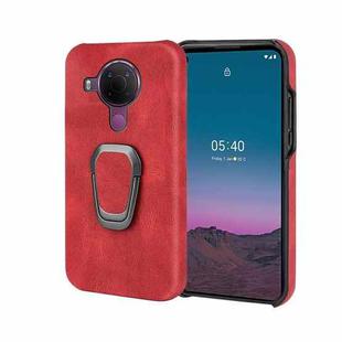 For Nokia 5.4 Ring Holder PU Phone Case(Red)