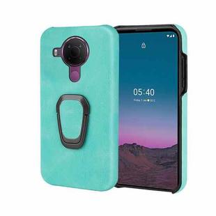 For Nokia 5.4 Ring Holder PU Phone Case(Mint Green)
