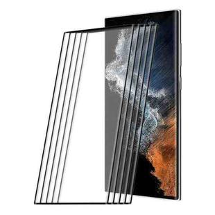 For Samsung Galaxy S22 Ultra 5pcs ENKAY 3D Curved Hot Bending Tempered Glass Full Film