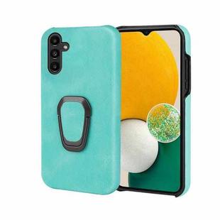 Ring Holder PU Phone Case For Samsung Galaxy A13 4G(Mint Green)