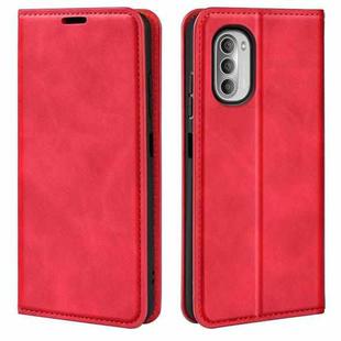 For Motorola Moto G51 5G Retro-skin Magnetic Suction Leather Phone Case(Red)