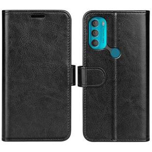 For Motorola Moto G71 5G R64 Texture Single Leather Phone Case(Black)