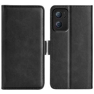 For OPPO Reno7 5G / Find X5 Lite Dual-side Magnetic Flip Leather Case(Black)