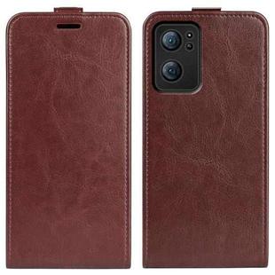 For OPPO Reno7 5G / Find X5 Lite R64 Texture Vertical Flip Leather Phone Case(Brown)