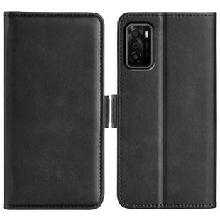 For OPPO A55S 5G Dual-side Magnetic Flip Leather Case(Black)