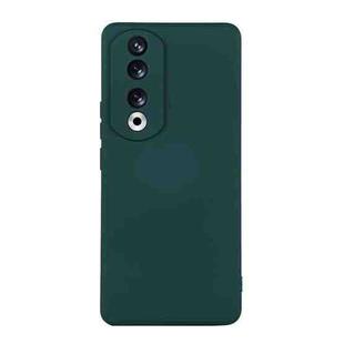 For Honor 90 ENKAY Liquid Silicone Soft Shockproof Phone Case(Dark Green)