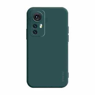 For Xiaomi 12 Pro / 12S Pro ENKAY Liquid Silicone Soft Shockproof Phone Case(Dark Green)