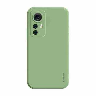 For Xiaomi 12 Pro / 12S Pro ENKAY Liquid Silicone Soft Shockproof Phone Case(Light Green)