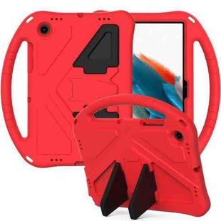 For Samsung Galaxy Tab A8 10.5 2021 X200 / X205 EVA Shockproof Tablet Case with Holder(Red)