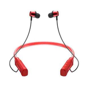 JG4 Flashing LED Neck-mounted Stereo Bluetooth Wireless Earphone(Red)