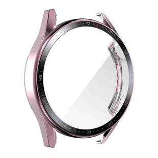 For Huawei Watch GT 3 46mm ENKAY PC Frame + Tempered Glass Protector Case With Scale(Pink)