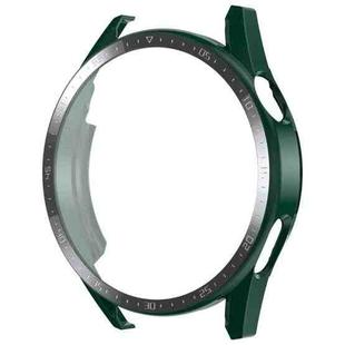 For Huawei Watch GT 3 46mm ENKAY Matte PC Frame + Tempered Glass Protector Case With Scale(Dark Green)