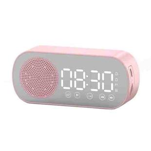 Z7 Digital Bluetooth 5.0 Speaker Multi-function Mirror Alarm Clock FM Radio(Pink)