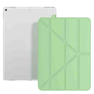 Multi-folding TPU Back Flip Leather Smart Tablet Case for iPad Pro 12.9 inch 2015 / 2017 (Green)