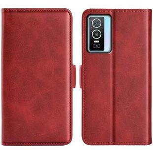 For vivo Y76 5G / Y76S 5G / Y74S Dual-side Magnetic Buckle Leather Case(Red)