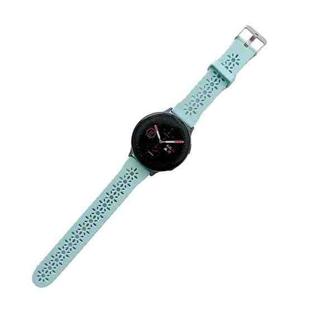 For Samsung Galaxy Watch4 40mm Silicone Hollowed-Out Printed Watch Band(Ice Sea Color)