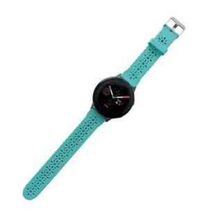 For Samsung Galaxy Watch4 40mm Silicone Hollowed-Out Printed Watch Band(Water Duck Color)