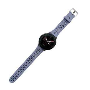 For Samsung Galaxy Watch4 Classic 42mm Silicone Hollowed-Out Printed Watch Band(Rock Cyan)