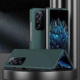 For OPPO Find N Folding Skin Scrub Plain Leather Phone Case(Green)