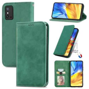 For Honor X10 Max 5G Retro Skin Feel Magnetic Horizontal Flip Leather Phone Case(Green)