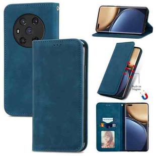 For Honor Magic3 Retro Skin Feel Magnetic Horizontal Flip Leather Phone Case(Blue)