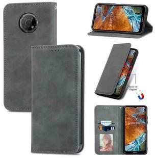 For Nokia G300 Retro Skin Feel Magnetic Horizontal Flip Leather Phone Case(Grey)