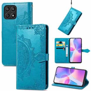 For Honor X30i Mandala Flower Embossed Flip Leather Phone Case(Blue)