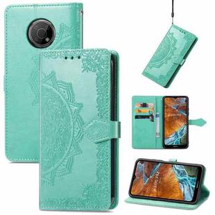 For Nokia G300 Mandala Flower Embossed Flip Leather Phone Case(Green)
