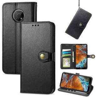 For Nokia G300 Solid Color Leather Buckle Phone Case(Black)