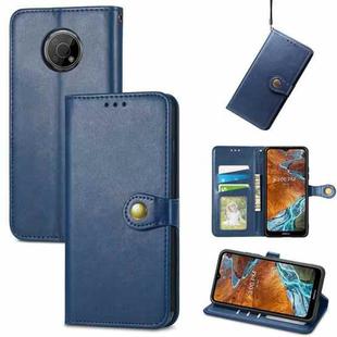 For Nokia G300 Solid Color Leather Buckle Phone Case(Blue)