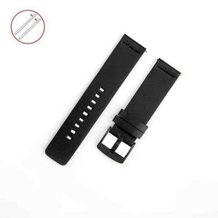 For Samsung Galaxy Watch3 41mm Leather Watch Band(Black)