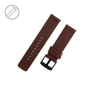 For Samsung Galaxy Watch3 41mm Leather Watch Band(Brown)