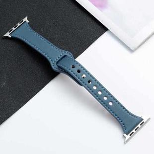 Microfiber Leather Watch Band For Apple Watch Series  7 41mm / 6&SE&5&4 40mm / 3&2&1 38mm(Light Blue)