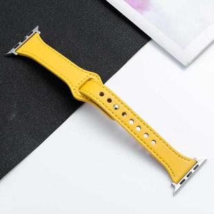 Microfiber Leather Watch Band For Apple Watch Series  7 41mm / 6&SE&5&4 40mm / 3&2&1 38mm(Yellow)