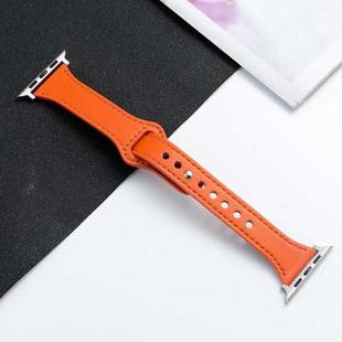 Microfiber Leather Watch Band For Apple Watch Series  7 41mm / 6&SE&5&4 40mm / 3&2&1 38mm(Orange)