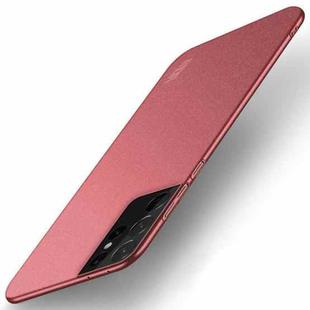 For Samsung Galaxy S21 Ultra 5G MOFI Fandun Series Frosted Ultra-thin PC Hard Phone Case(Red)