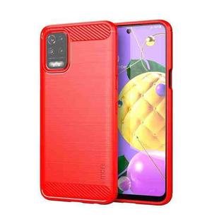 For LG K52 / K62 / K62+ / Q52 / Q62  MOFI Gentleness Brushed Carbon Fiber Soft TPU Case(Red)